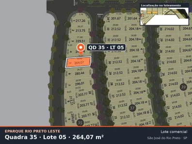 Lote/Terreno à venda, 264m² no Loteamento Residencial Luz da Esperança, São José do Rio Preto