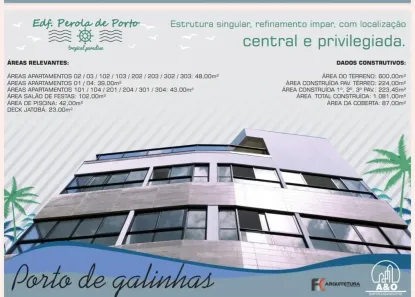 Apartamento com 2 Quartos à venda, 39m² no Porto de Galinhas, Ipojuca