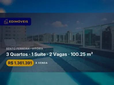 Apartamento com 3 Quartos à venda, 100m² no Bento Ferreira, Vitória