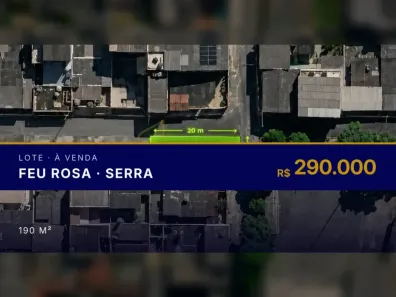 Lote/Terreno à venda, 190m² no Feu Rosa, Serra