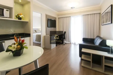 Flat com 1 Quarto para alugar, 34m² no Indianópolis, São Paulo