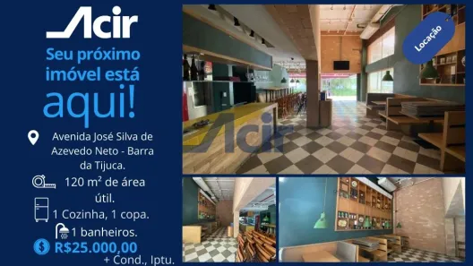 Ponto Comercial para alugar, 119m² no Barra da Tijuca, Rio de Janeiro