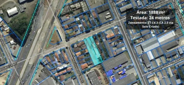 Lote/Terreno à venda, 1888m² no Tarumã, Curitiba