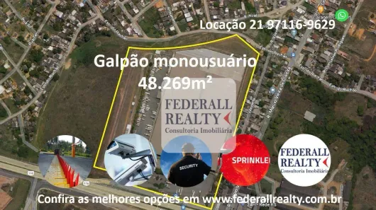 Galpão/Depósito/Armazém para alugar, 48269m² no Vila São João, Queimados