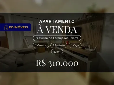 Apartamento com 2 Quartos à venda, 52m² no Colina de Laranjeiras, Serra