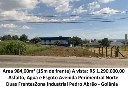 Lote/Terreno à venda, 984m² no Zona Industrial Pedro Abrão, Goiânia