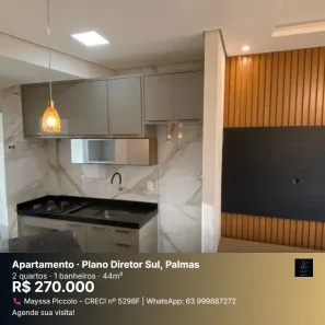 Apartamento com 2 Quartos à venda, 44m² no Plano Diretor Sul, Palmas