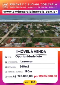 Lote/Terreno à venda, 360m² no Praia do Ervino, São Francisco do Sul