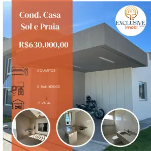 Casa de Condomínio com 3 Quartos à venda, 110m² no Zona de Expansão (Olhos D'Agua), Barra dos Coqueiros
