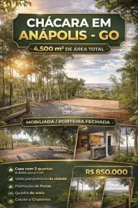 Fazenda/Sítio com 3 Quartos à venda, 100m² no Residencial Ana Caroline, Anápolis