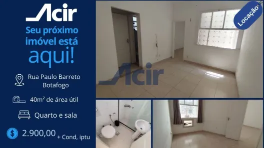 Apartamento com 1 Quarto para alugar, 39m² no Botafogo, Rio de Janeiro