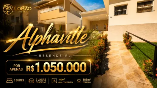 Casa de Condomínio com 3 Quartos à venda, 110m² no Parque Ipiranga, Resende
