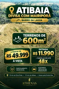 Lote/Terreno à venda, 600m² no Centro, Atibaia