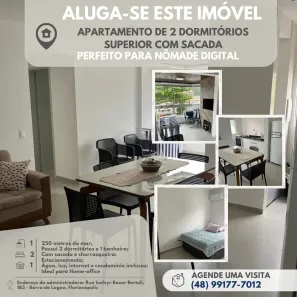 Apartamento com 2 Quartos para alugar, 50m² no Barra da Lagoa, Florianópolis