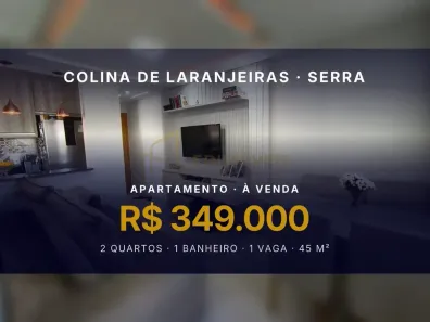Apartamento com 2 Quartos à venda, 45m² no Colina de Laranjeiras, Serra