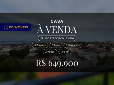 Casa com 3 Quartos à venda, 105m² no São Francisco, Serra