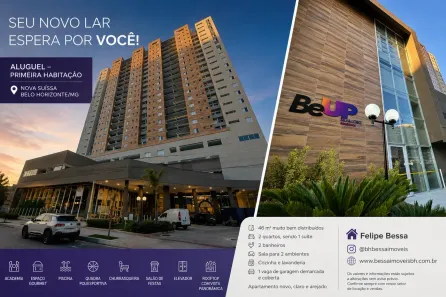 Apartamento com 2 Quartos para alugar, 46m² no Nova Suíssa, Belo Horizonte