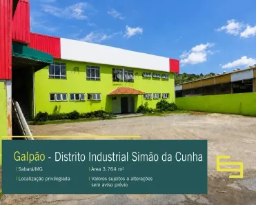 Galpão/Depósito/Armazém à venda, 3764m² no Distrito Industrial Simão da Cunha, Sabará