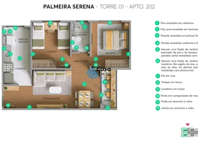 Apartamento com 2 Quartos à venda, 43m² no Plano Diretor Sul, Palmas