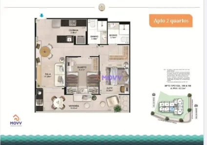 Apartamento com 2 Quartos à venda, 63m² no Piratininga, Niterói