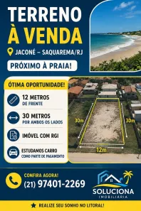 Lote/Terreno à venda, 360m² no Jaconé (Sampaio Correia), Saquarema