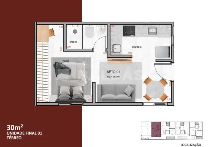 Apartamento com 1 Quarto à venda, 30m² no Alto da Mooca, São Paulo