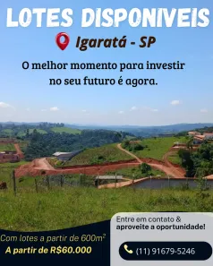 Lote/Terreno à venda, 600m² no Centro, Igaratá