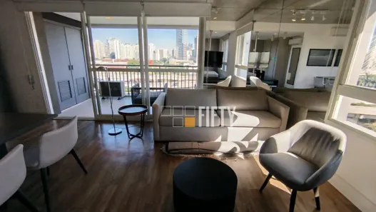 Apartamento com 1 Quarto para alugar, 62m² no Cidade Monções, São Paulo