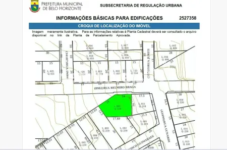 Lote/Terreno à venda, 942m² no Caiçaras, Belo Horizonte