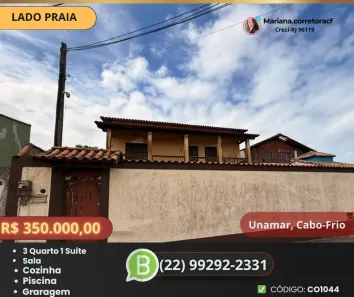 Casa com 4 Quartos à venda, 70m² no Samburá (Tamoios), Cabo Frio