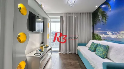 Apartamento com 1 Quarto para alugar, 50m² no Gonzaga, Santos