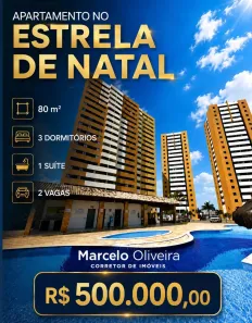 Apartamento com 3 Quartos à venda, 80m² no Pitimbu, Natal