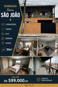 Sobrado com 2 Quartos à venda, 90m² no São João, Itajaí