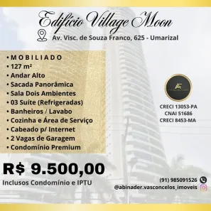 Apartamento com 3 Quartos para alugar, 127m² no Reduto, Belém