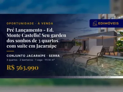 Apartamento com 3 Quartos à venda, 111m² no Conjunto Jacaraípe, Serra