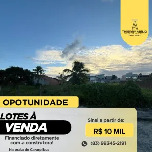 Lote/Terreno à venda, 300m² no carapibus, Conde