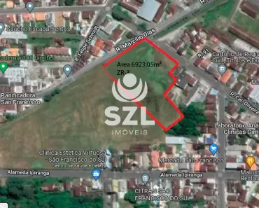 Lote/Terreno à venda, 6923m² no Centro, São Francisco do Sul