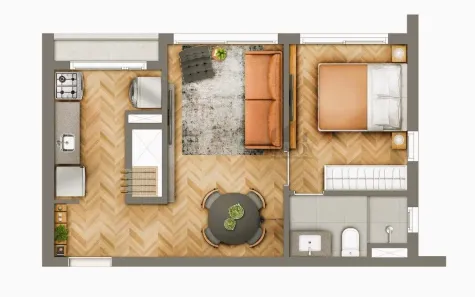 Apartamento com 1 Quarto à venda, 39m² no Rio Branco, Porto Alegre