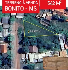 Lote/Terreno à venda, 542m² no Rincão Bonito, Bonito