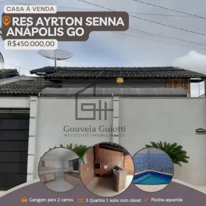 Casa com 3 Quartos à venda, 135m² no Residencial Ayrton Senna, Anápolis