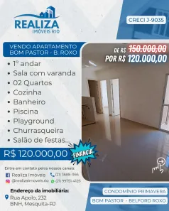 Apartamento com 2 Quartos à venda, 55m² no Bom Pastor, Belford Roxo