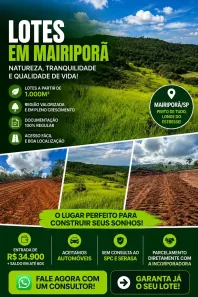 Lote/Terreno à venda, 1000m² no Terra Preta (Terra Preta), Mairiporã