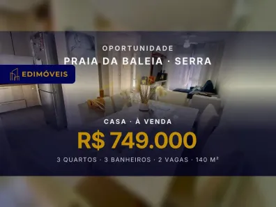 Casa com 3 Quartos à venda, 140m² no Praia da Baleia, Serra