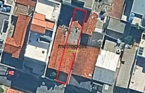 Lote/Terreno à venda, 104m² no Vila Alice, Santo André