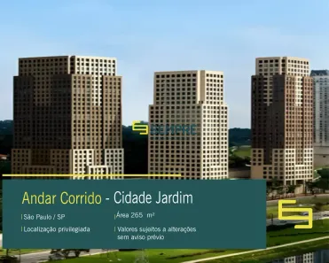 Imóvel Comercial para alugar, 265m² no Cidade Jardim, São Paulo