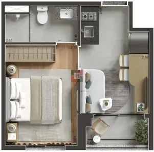 Apartamento com 1 Quarto à venda, 27m² no Vila Olímpia, São Paulo