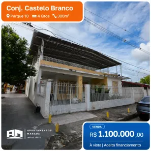 Sobrado com 4 Quartos à venda, 300m² no Parque 10 de Novembro, Manaus