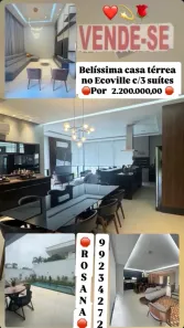 Casa de Condomínio com 3 Quartos à venda, 240m² no Aponiã, Porto Velho