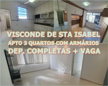 Apartamento com 3 Quartos para alugar, 89m² no Grajaú, Rio de Janeiro