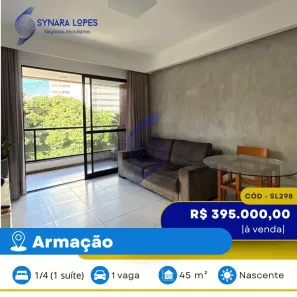 Apartamento com 1 Quarto à venda, 45m² no Jardim Armação, Salvador